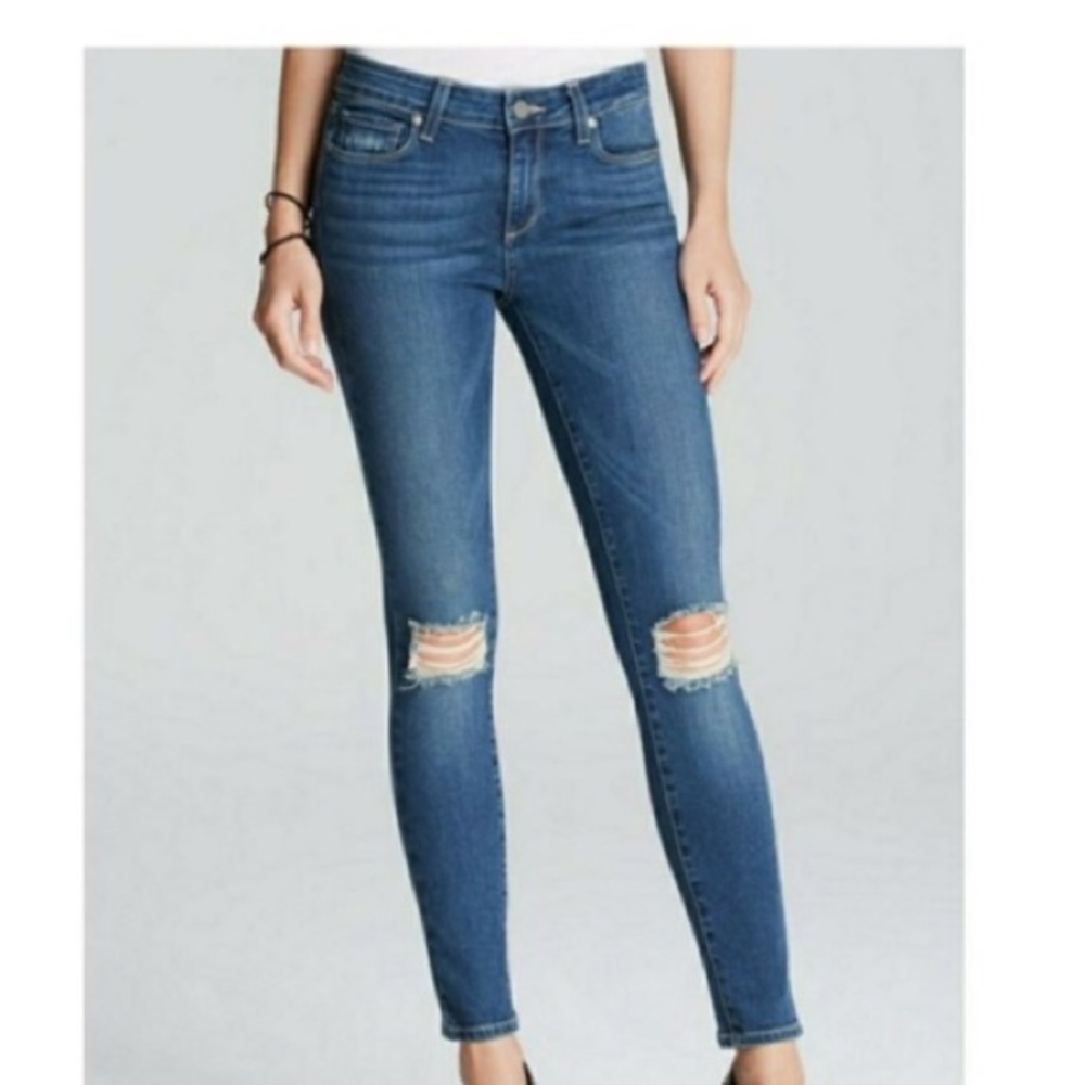 PAIGE Blue ankle cuff jeans